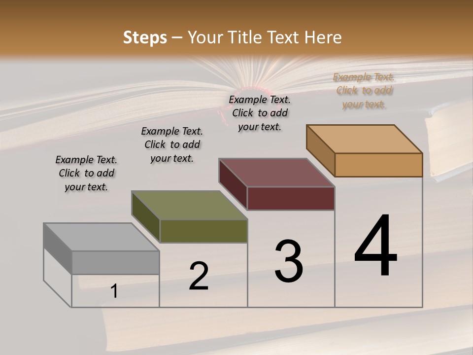 A Stack Of Books Powerpoint Presentation Template PowerPoint Template