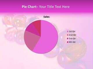 A Row Of Colorful Glass Balls On A White Surface PowerPoint Template