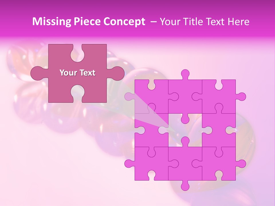 A Row Of Colorful Glass Balls On A White Surface PowerPoint Template