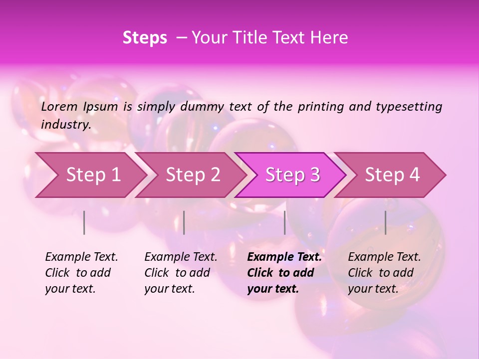 A Row Of Colorful Glass Balls On A White Surface PowerPoint Template