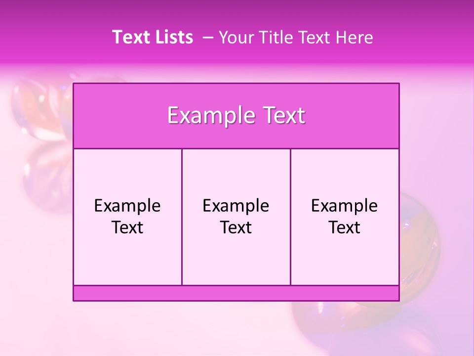 A Row Of Colorful Glass Balls On A White Surface PowerPoint Template