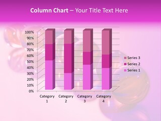 A Row Of Colorful Glass Balls On A White Surface PowerPoint Template