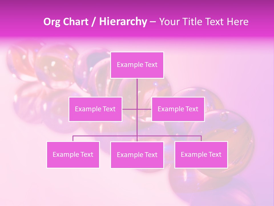 A Row Of Colorful Glass Balls On A White Surface PowerPoint Template
