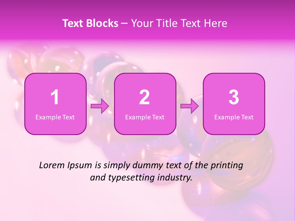 A Row Of Colorful Glass Balls On A White Surface PowerPoint Template