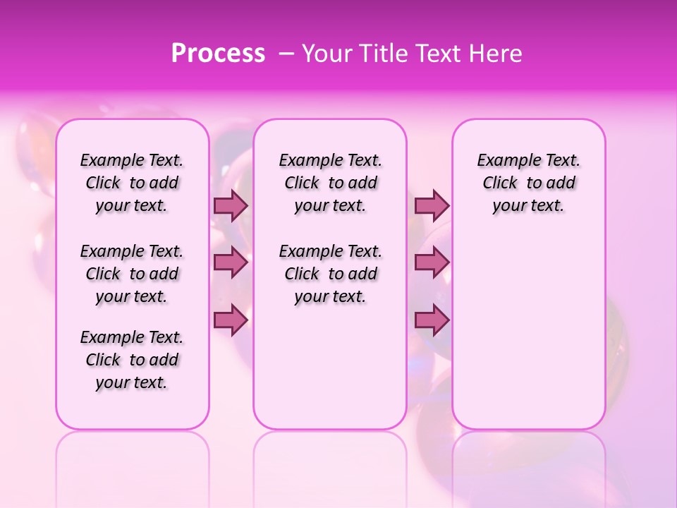 A Row Of Colorful Glass Balls On A White Surface PowerPoint Template