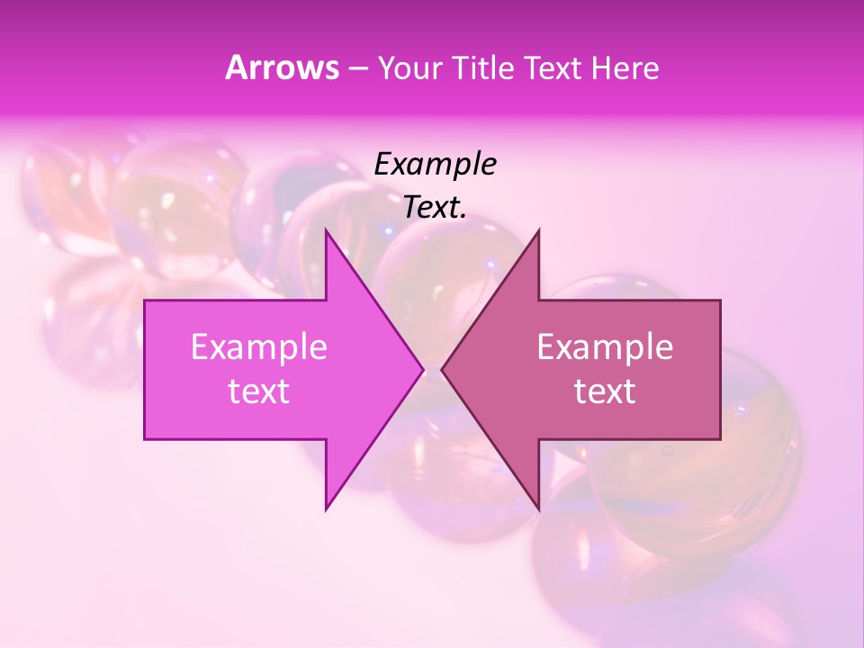 A Row Of Colorful Glass Balls On A White Surface PowerPoint Template