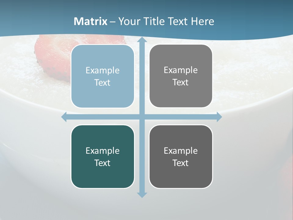 White Glass Cream Of Rice PowerPoint Template