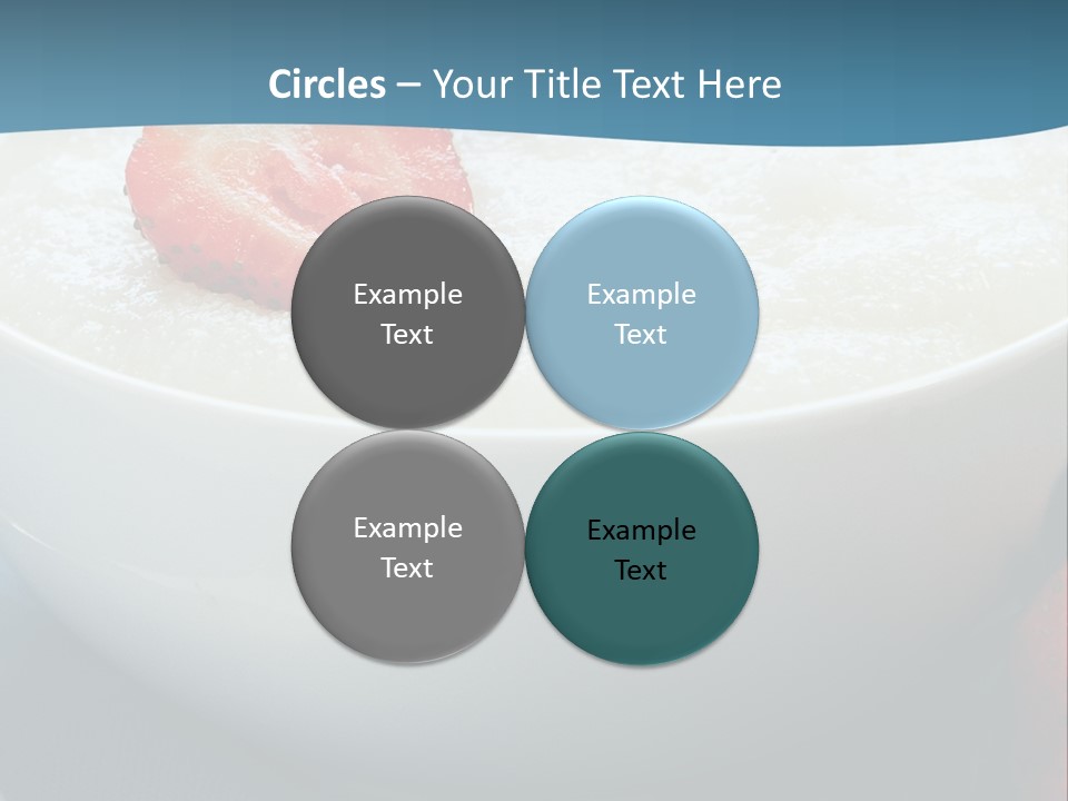 White Glass Cream Of Rice PowerPoint Template