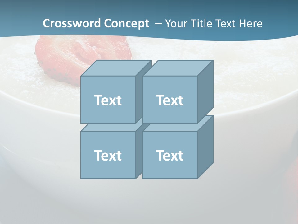 White Glass Cream Of Rice PowerPoint Template