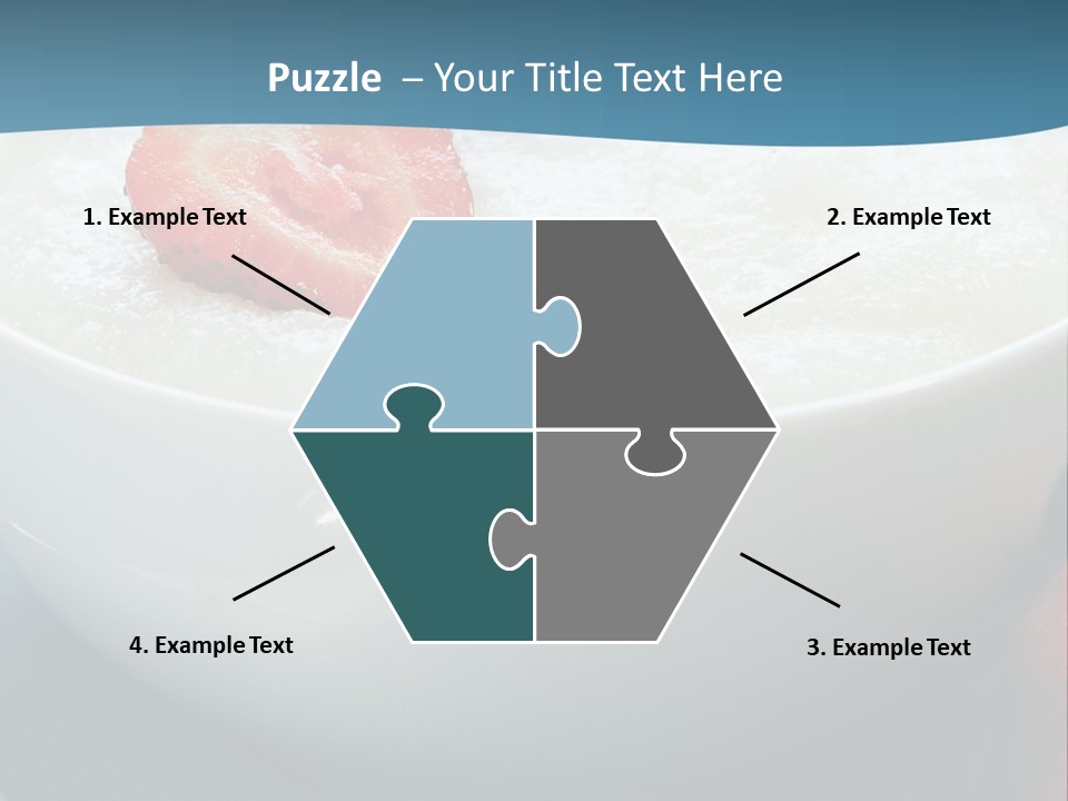 White Glass Cream Of Rice PowerPoint Template