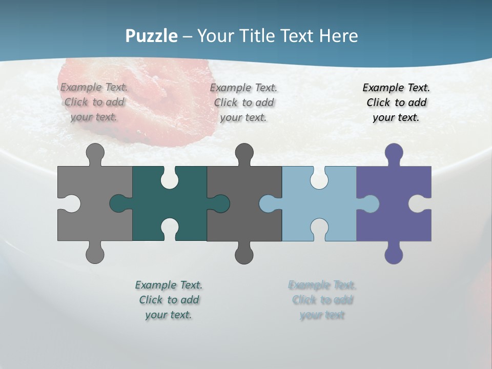 White Glass Cream Of Rice PowerPoint Template