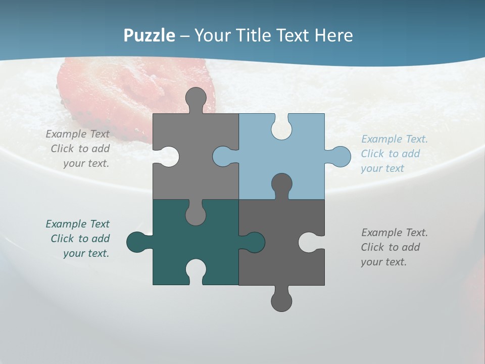 White Glass Cream Of Rice PowerPoint Template