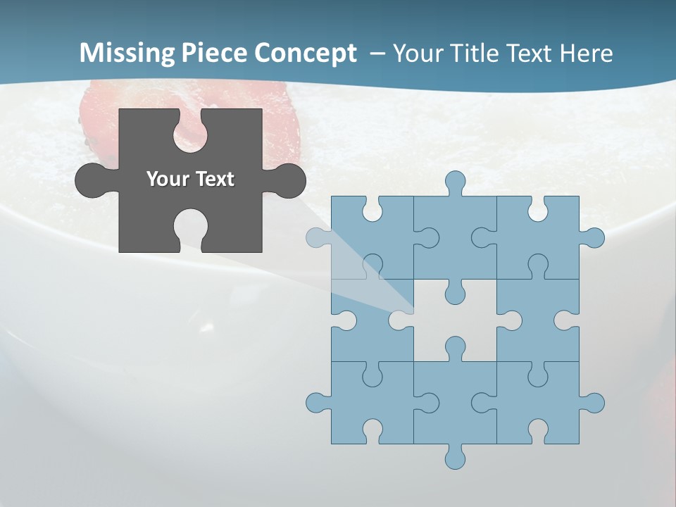 White Glass Cream Of Rice PowerPoint Template