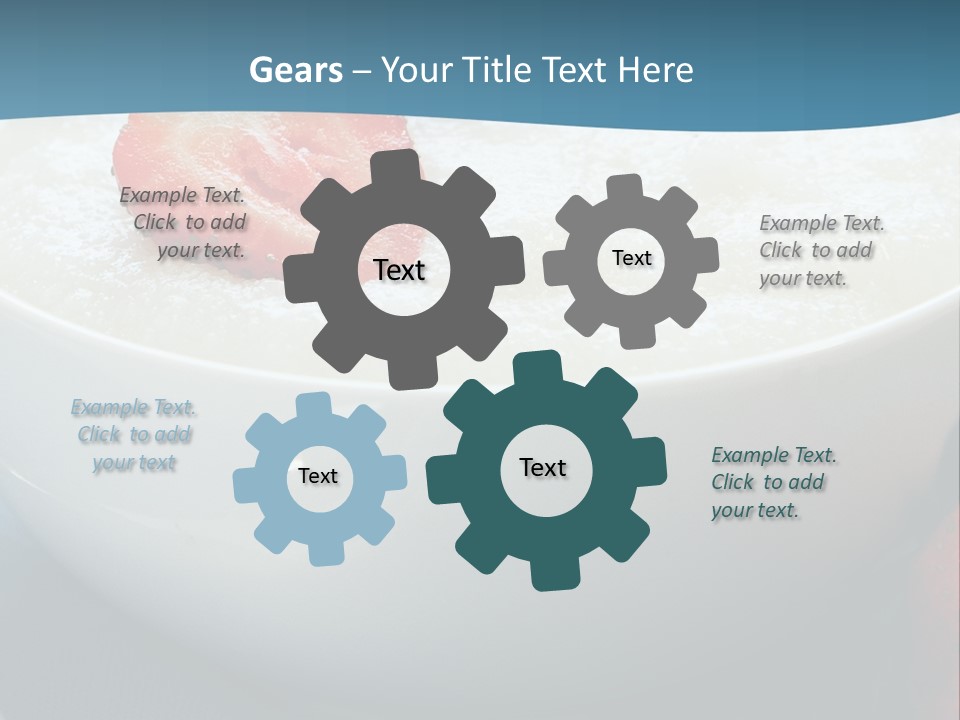 White Glass Cream Of Rice PowerPoint Template