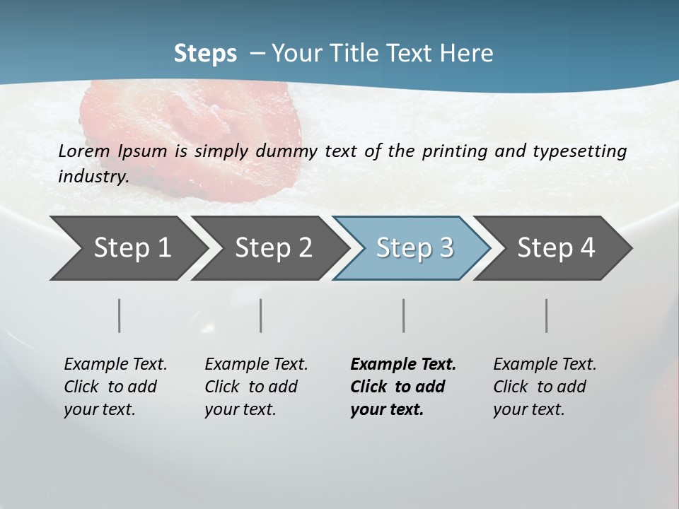 White Glass Cream Of Rice PowerPoint Template