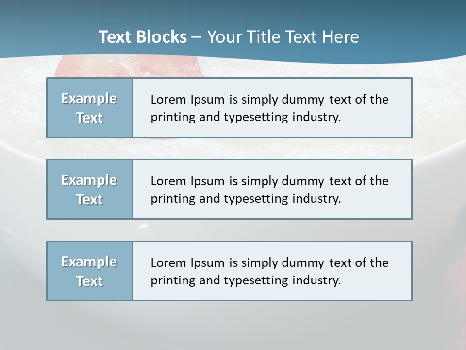 White Glass Cream Of Rice PowerPoint Template
