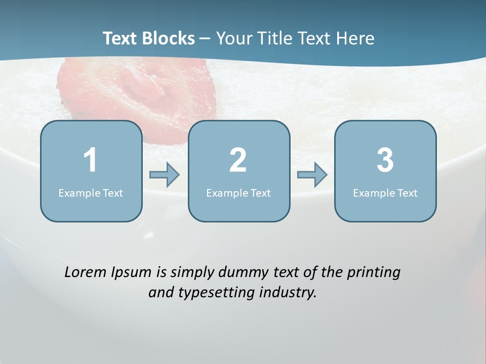 White Glass Cream Of Rice PowerPoint Template