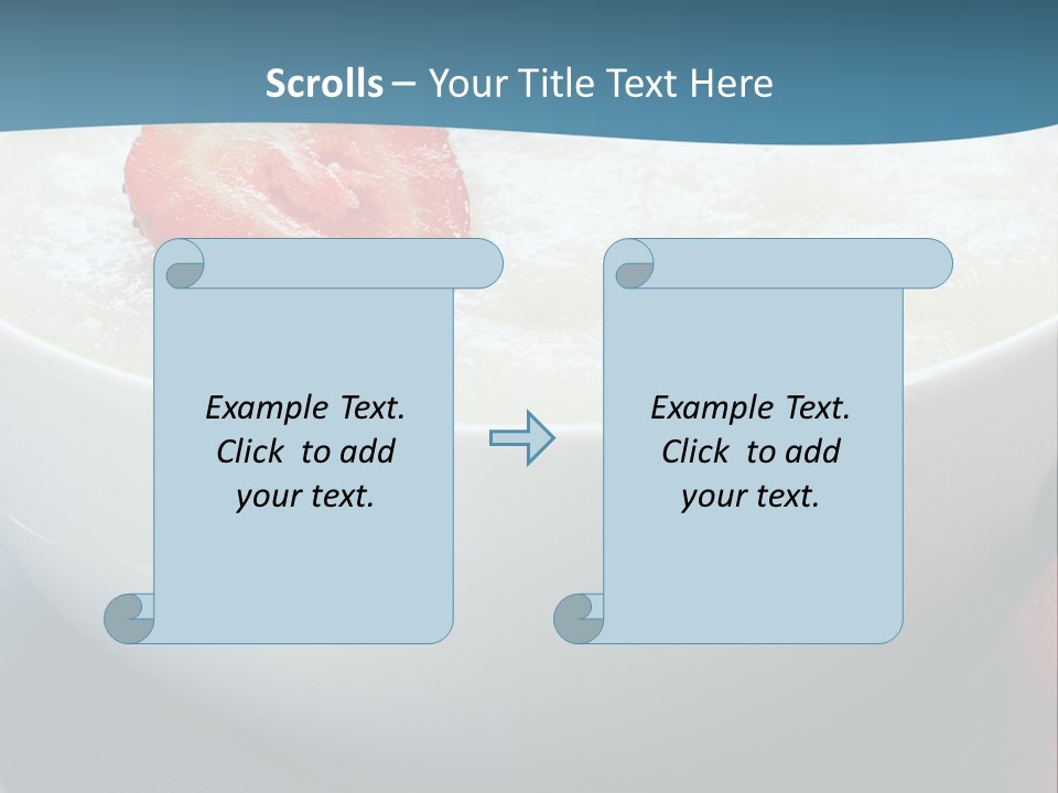 White Glass Cream Of Rice PowerPoint Template