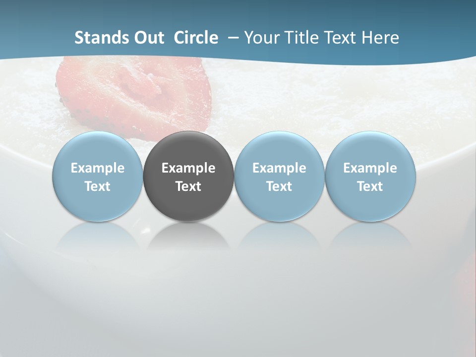 White Glass Cream Of Rice PowerPoint Template