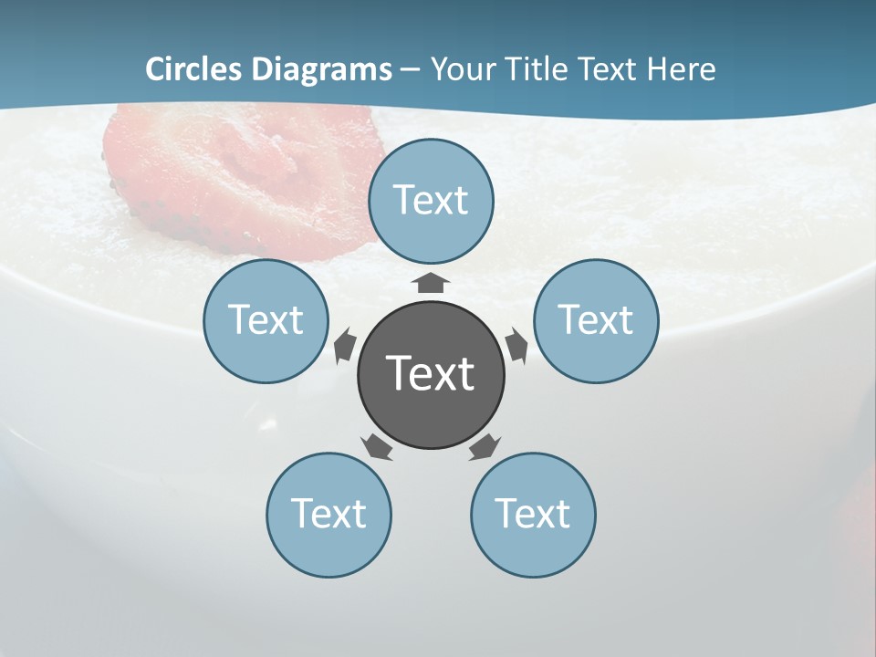 White Glass Cream Of Rice PowerPoint Template