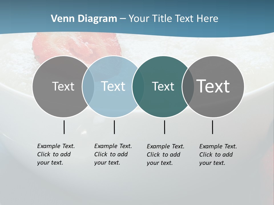 White Glass Cream Of Rice PowerPoint Template