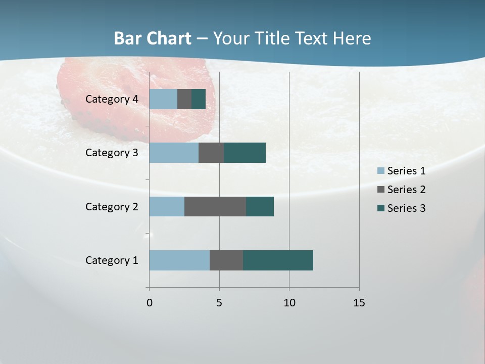 White Glass Cream Of Rice PowerPoint Template