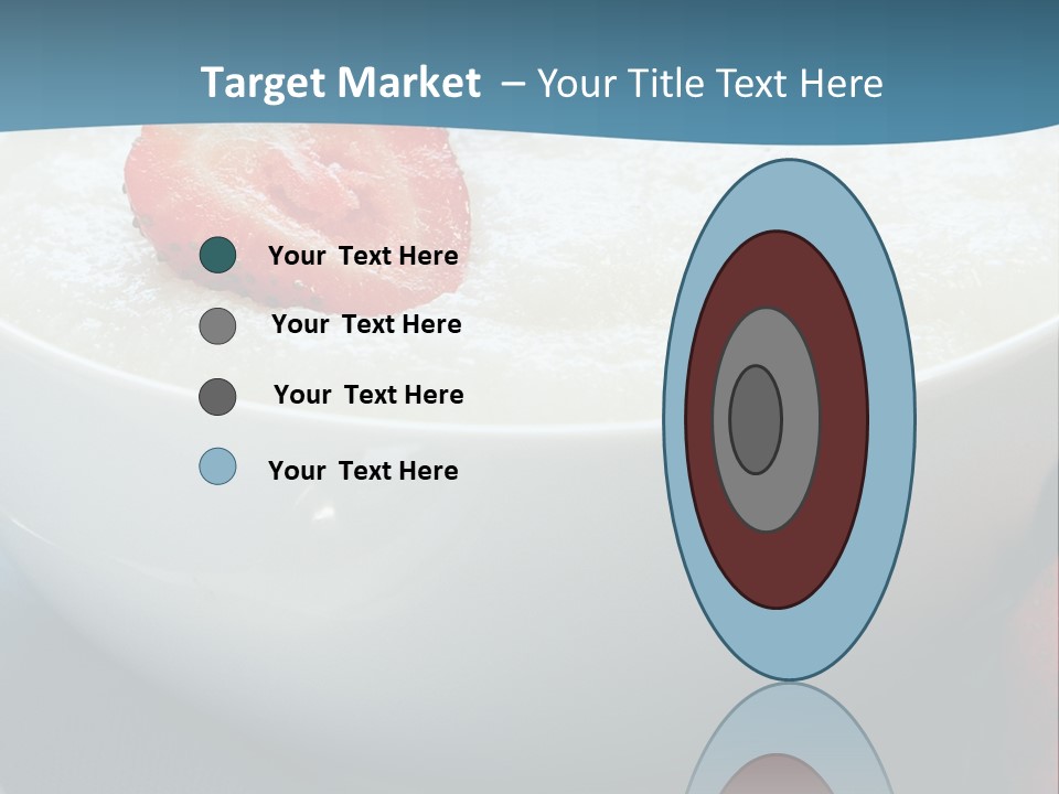 White Glass Cream Of Rice PowerPoint Template