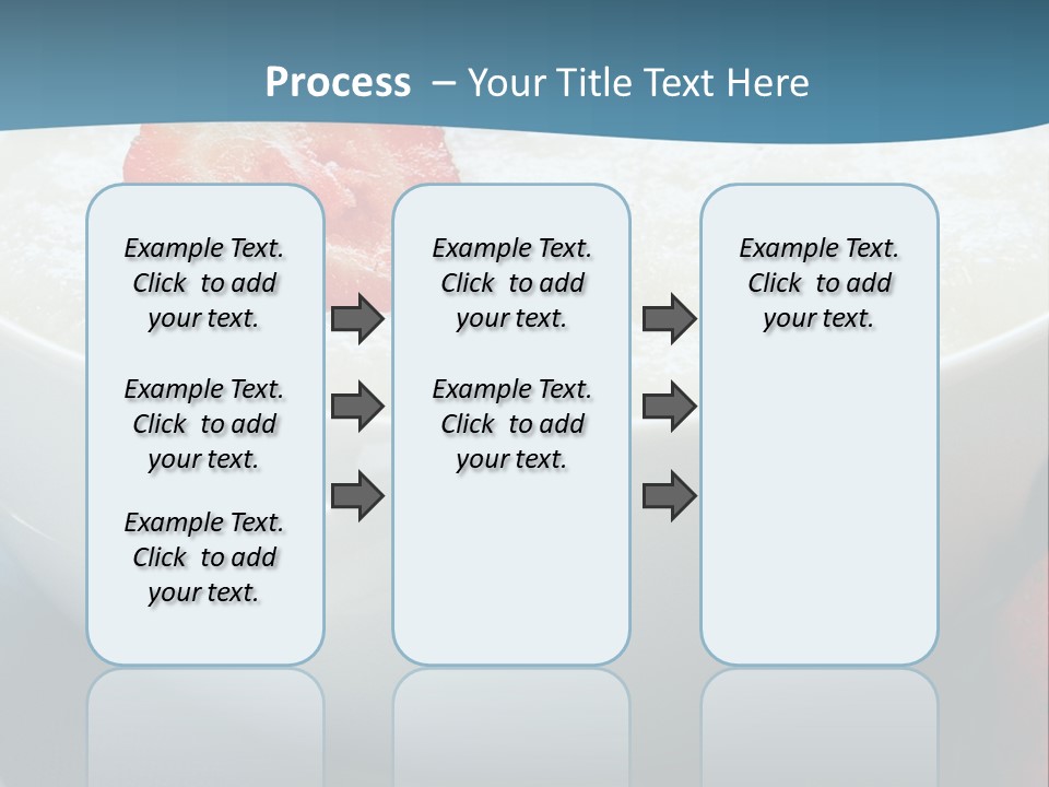 White Glass Cream Of Rice PowerPoint Template