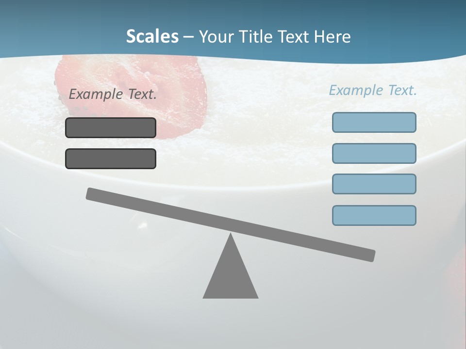 White Glass Cream Of Rice PowerPoint Template