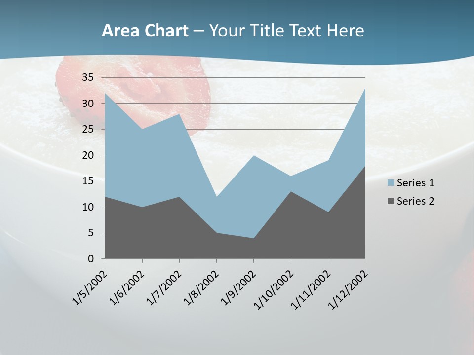 White Glass Cream Of Rice PowerPoint Template