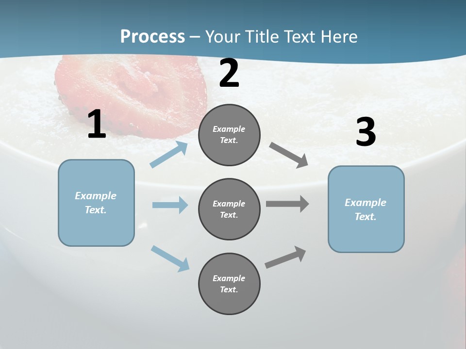 White Glass Cream Of Rice PowerPoint Template