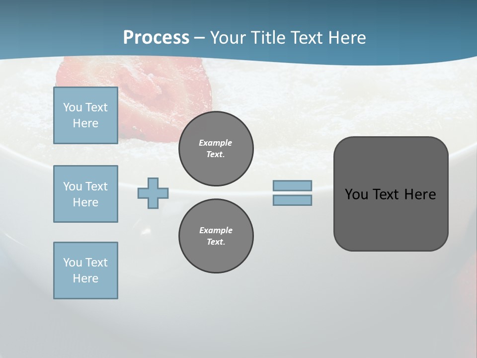 White Glass Cream Of Rice PowerPoint Template