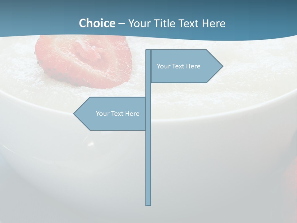 White Glass Cream Of Rice PowerPoint Template