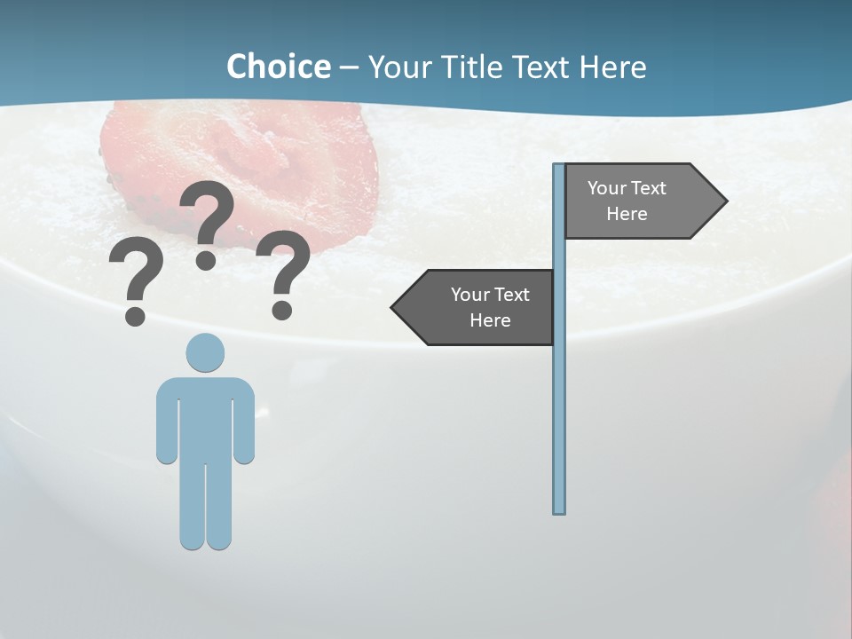 White Glass Cream Of Rice PowerPoint Template