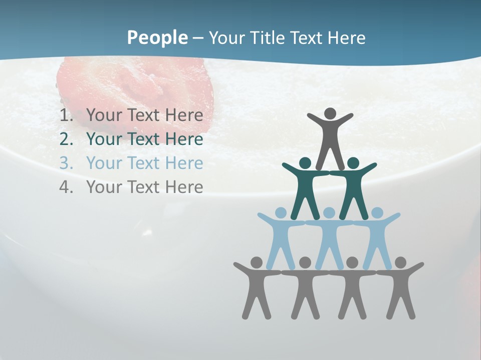 White Glass Cream Of Rice PowerPoint Template