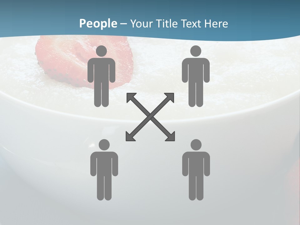 White Glass Cream Of Rice PowerPoint Template