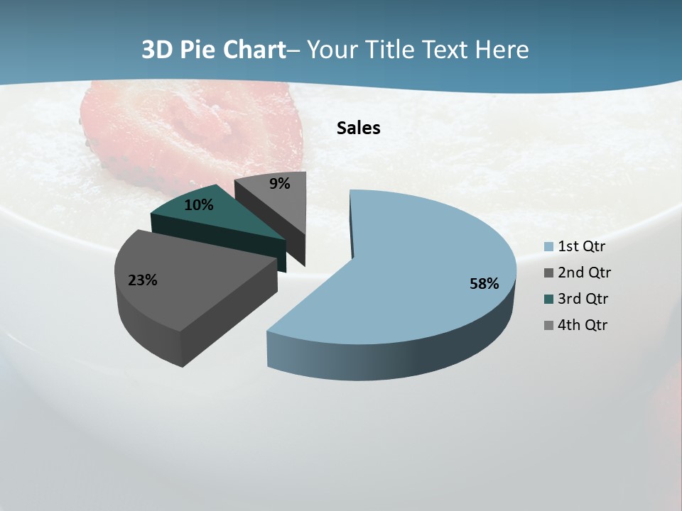 White Glass Cream Of Rice PowerPoint Template