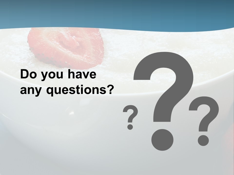 White Glass Cream Of Rice PowerPoint Template