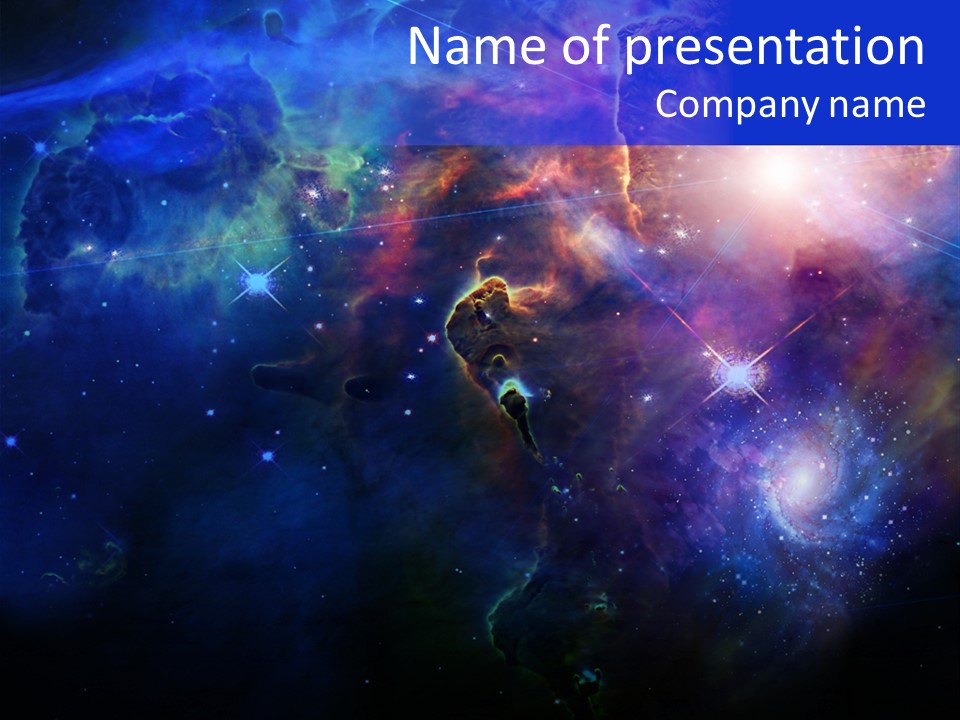 Celestial Glowing Starfield PowerPoint Template