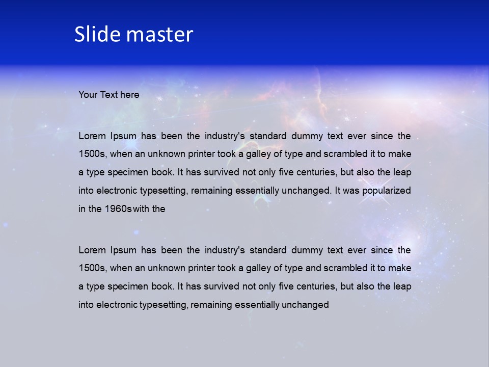 Celestial Glowing Starfield PowerPoint Template