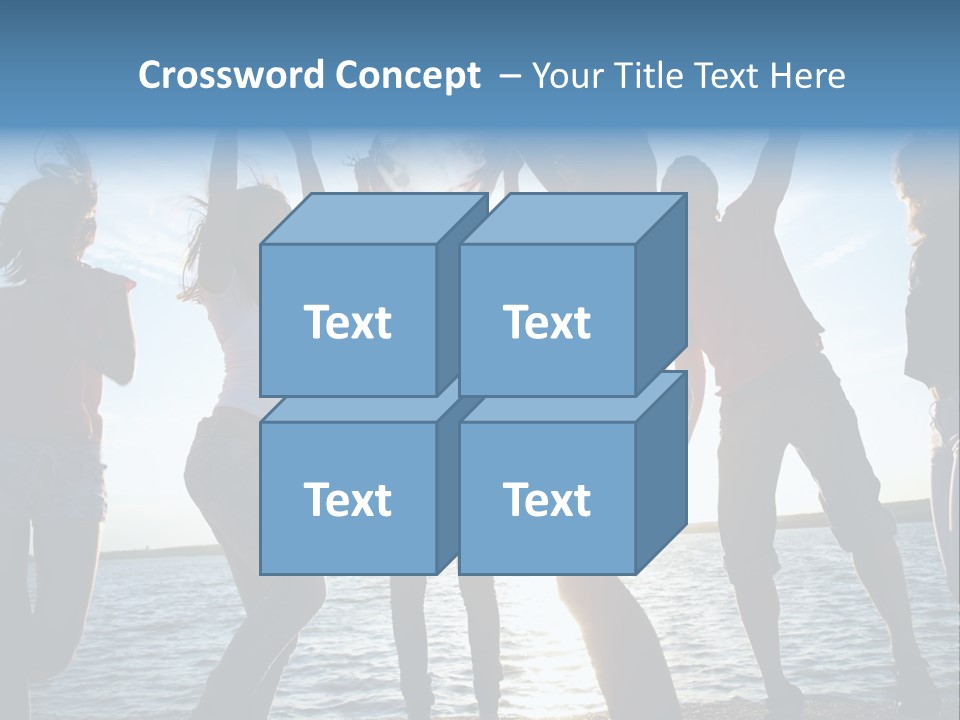 Happiness Beautiful Coast PowerPoint Template