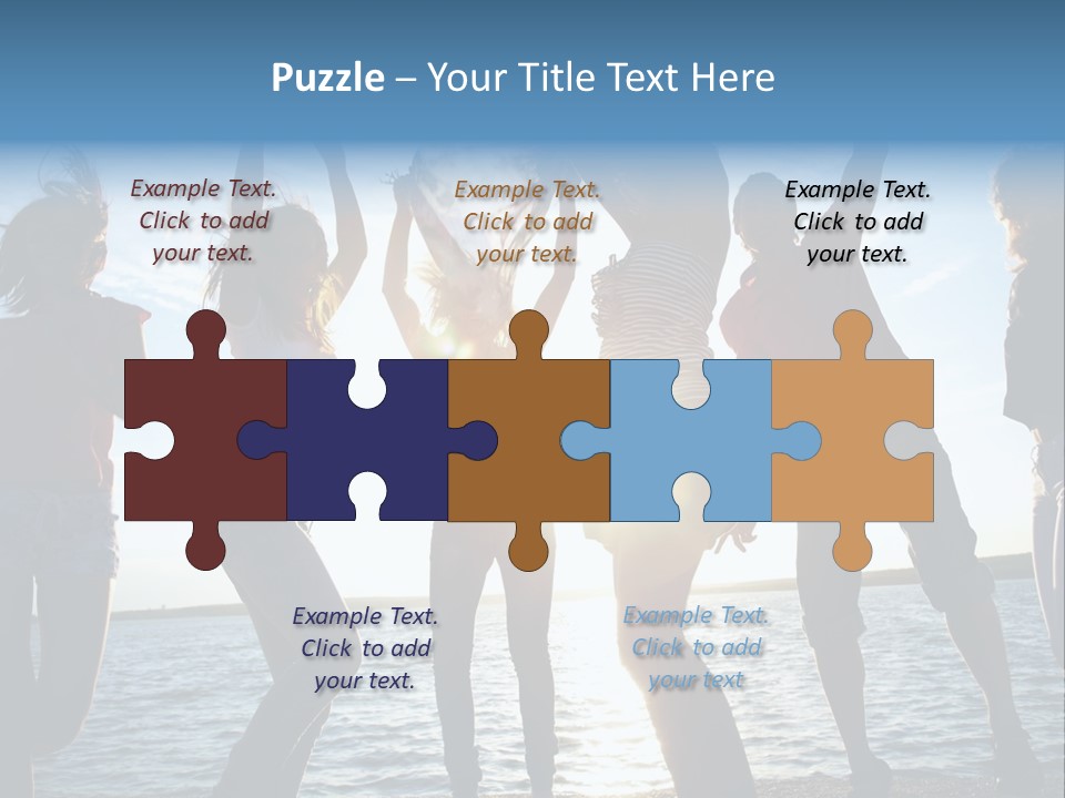 Happiness Beautiful Coast PowerPoint Template