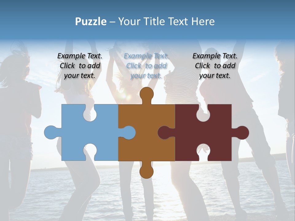 Happiness Beautiful Coast PowerPoint Template