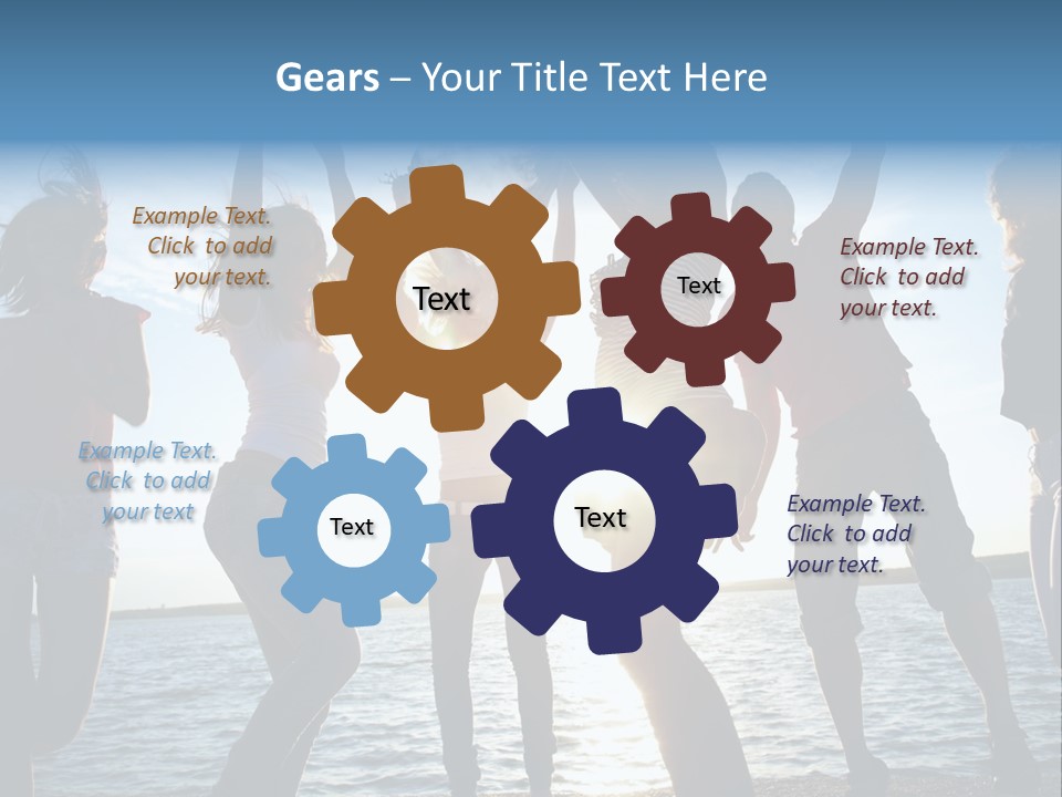 Happiness Beautiful Coast PowerPoint Template