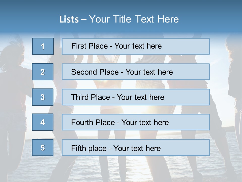 Happiness Beautiful Coast PowerPoint Template