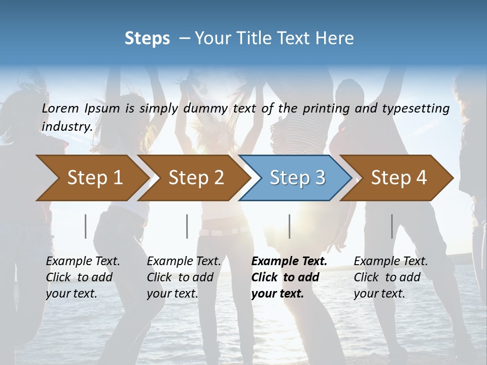 Happiness Beautiful Coast PowerPoint Template