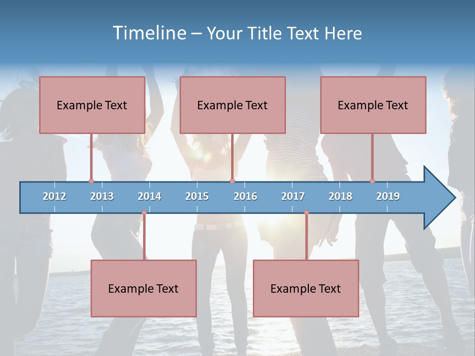 Happiness Beautiful Coast PowerPoint Template