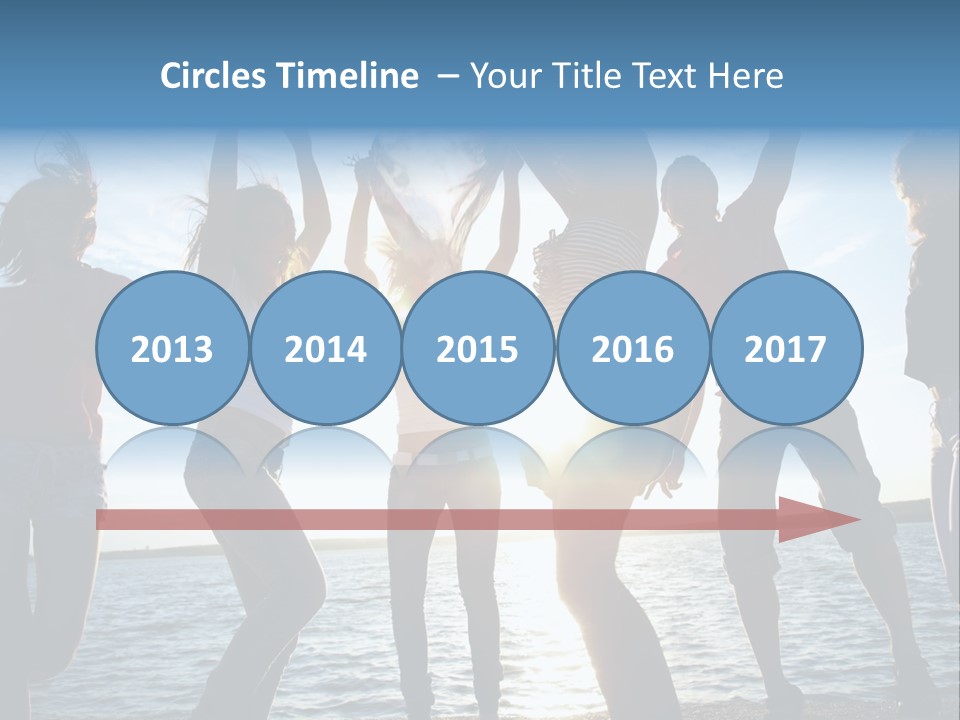 Happiness Beautiful Coast PowerPoint Template