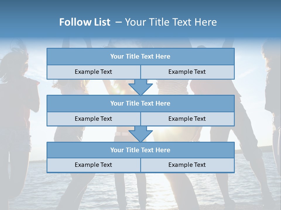 Happiness Beautiful Coast PowerPoint Template