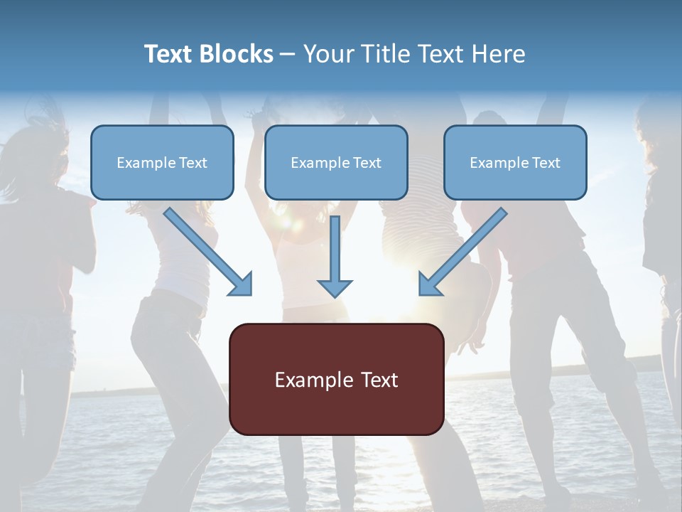 Happiness Beautiful Coast PowerPoint Template
